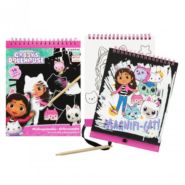 Zestaw kreatywny wydrapywanka z kolorowanką Gabbys Dollhouse STARPAK 552510