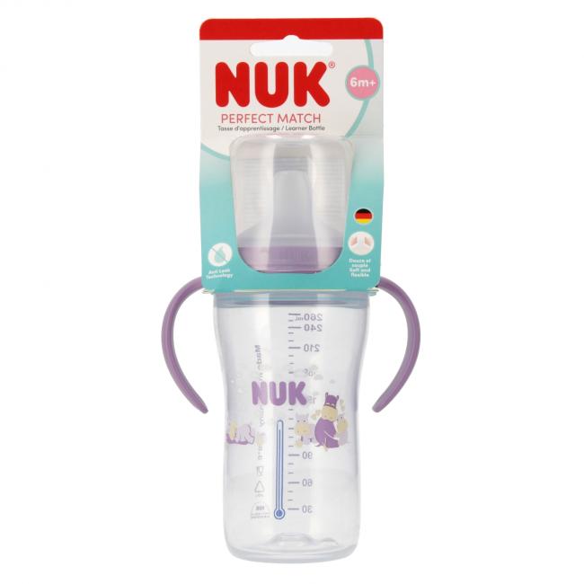 NUK Butelka do nauki picia 260ml Hipopotam 10216315 