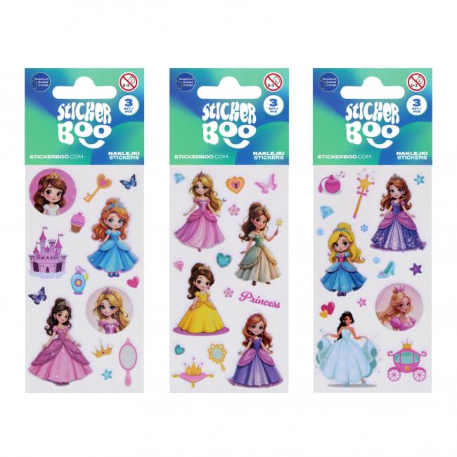 Naklejki 6x18 cm Księżniczki STICKERBOO 534614