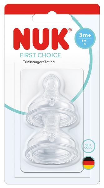 NUK Smoczek do butelki silikonowy 0-6 m op.2 szt. 10124044