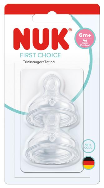 NUK Smoczek do butelki silikonowy 6m   op.2 szt.  First Choice 10124049