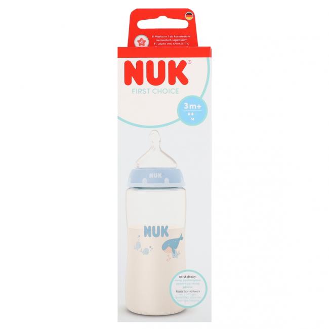 NUK Butelka 300 ml 3m  Wieloryb First Choice 10216342