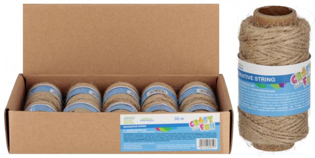 Ozdoba dekoracyjna sznurek 30m naturalny CRAFT WITH FUN 579896