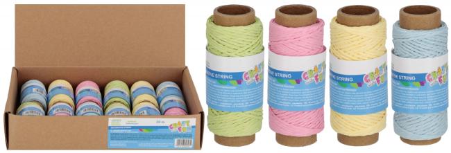 Ozdoba dekoracyjna sznurek 20m mix kolorów CRAFT WITH FUN 579910