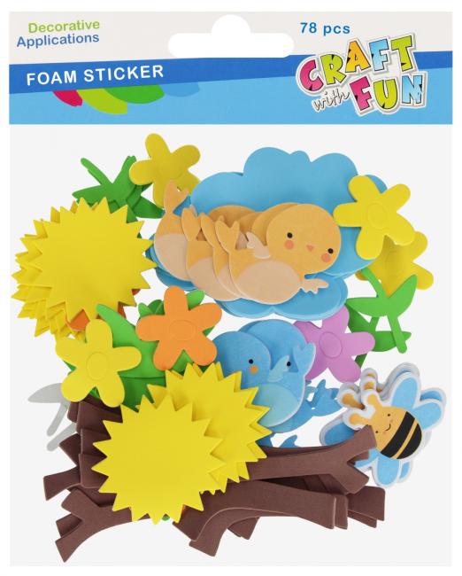 Naklejki Eva ozdobne Wiosna 78 szt CRAFT WITH FUN 579916