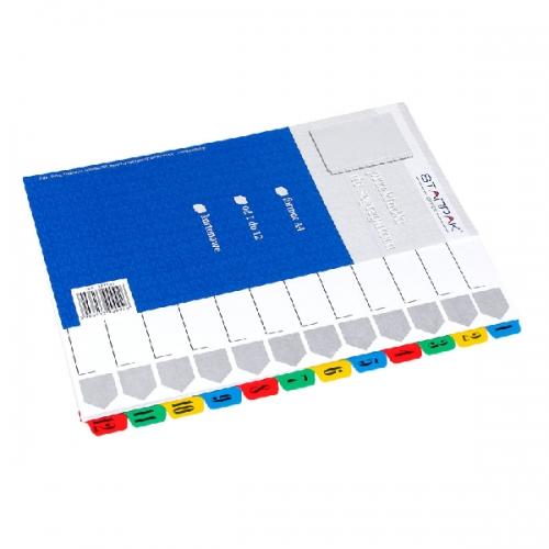 Przekładki  A4 kartonowe 1-12 numeryczne STARPAK 131565