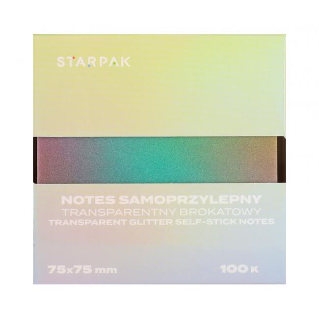 Notes samoprzylepny 75x75/100k transparent Ombre ciemny C1 STARPAK 576521