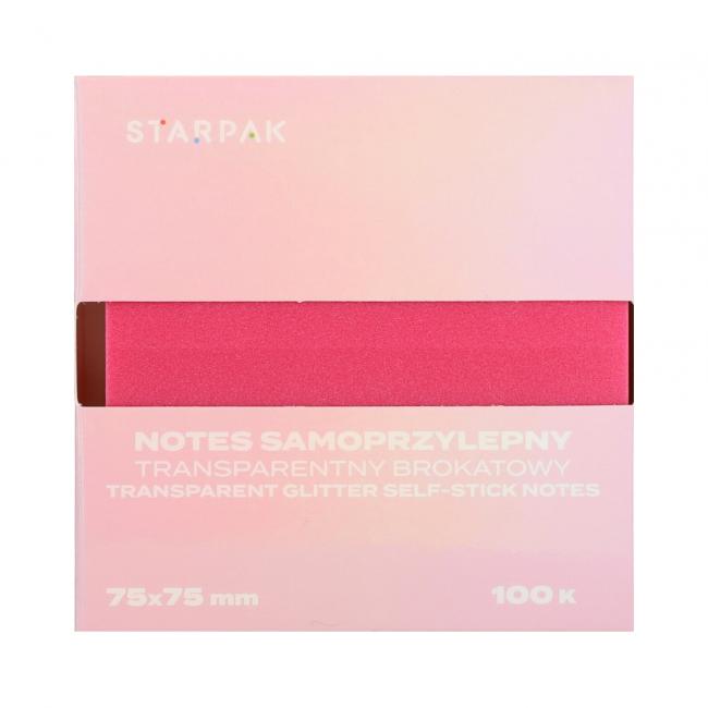 Notes samoprzylepny 75x75/100k transparent Ombre ciemny C3 STARPAK 576523