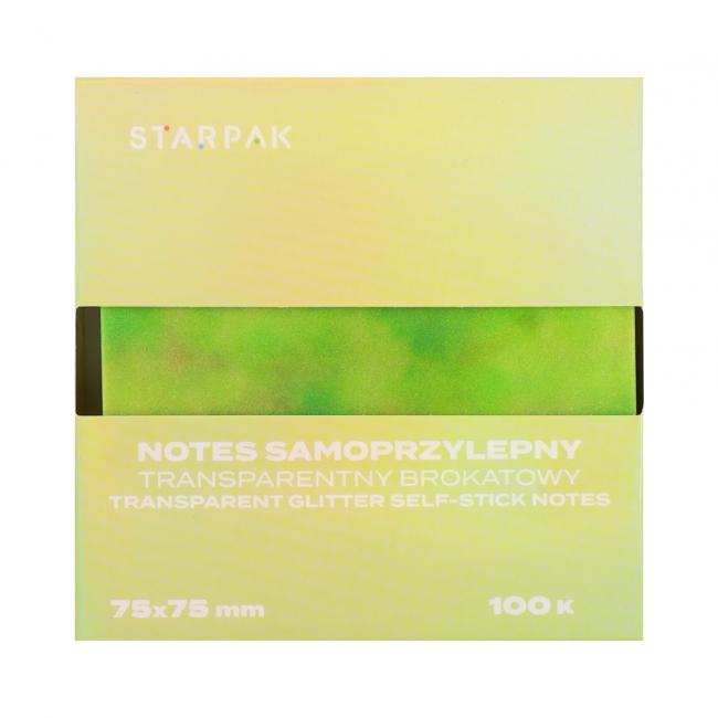 Notes samoprzylepny 75x75/100k transparent Ombre ciemny C4 STARPAK 576524