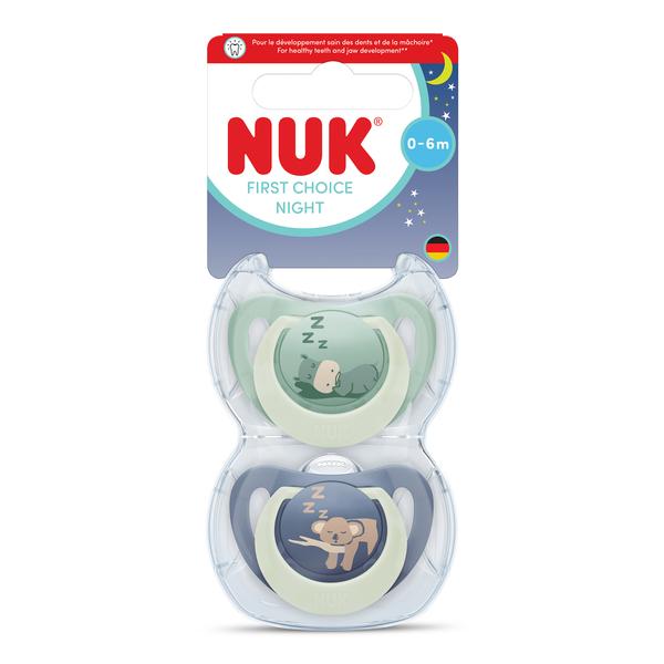 NUK Smoczek uspokajający Night 0-6m First Choice Hipo/Koala op.2 szt. 10175388