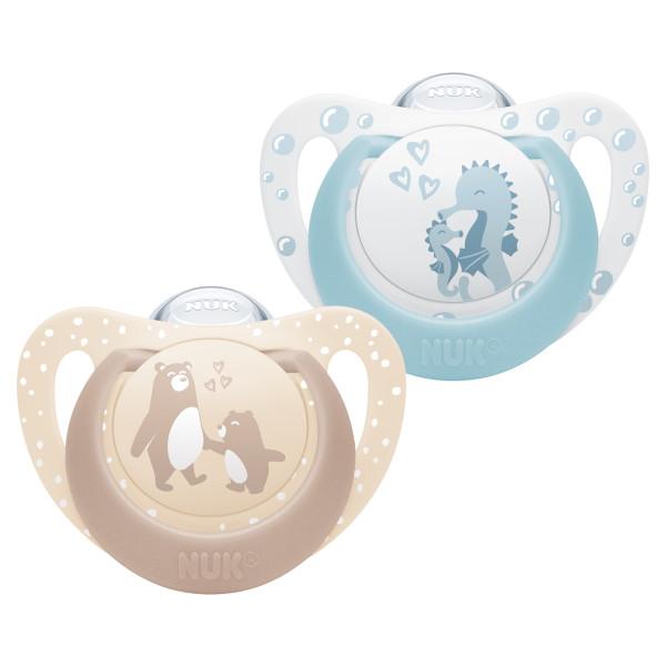 NUK Smoczek uspokajający 2 elementy 0-6m First Choice Miś/Konik Morski op.2 szt. 10175380