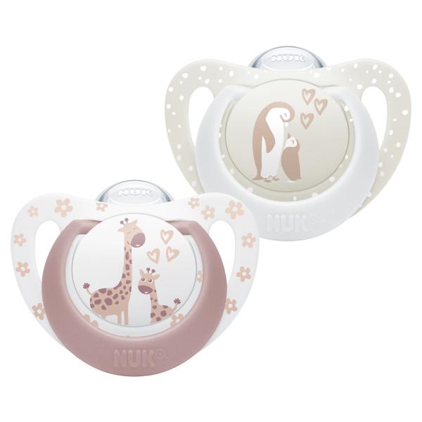 NUK Smoczek uspokajający 2 elementy 0-6m First Choice Pingwin/Żyrafa op.2 szt. 101753811