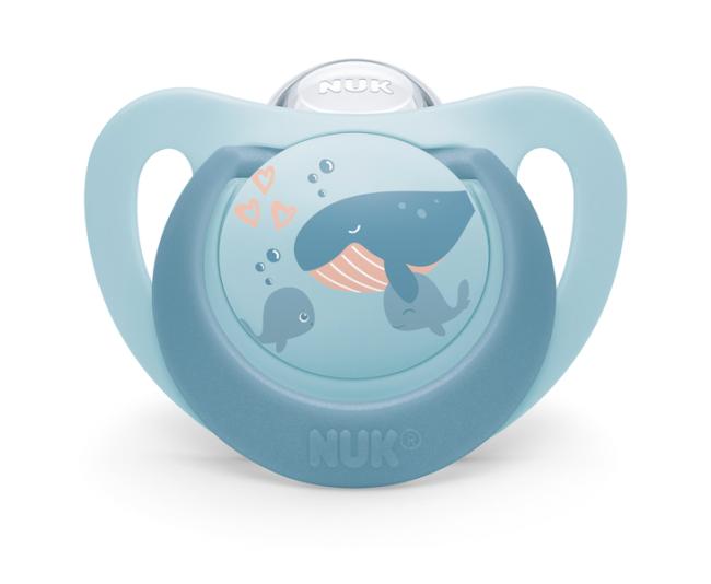 NUK Smoczek uspokajający 2 elementy 6-18 m First Choice Żółw/Wieloryb op.2 szt. 101763671