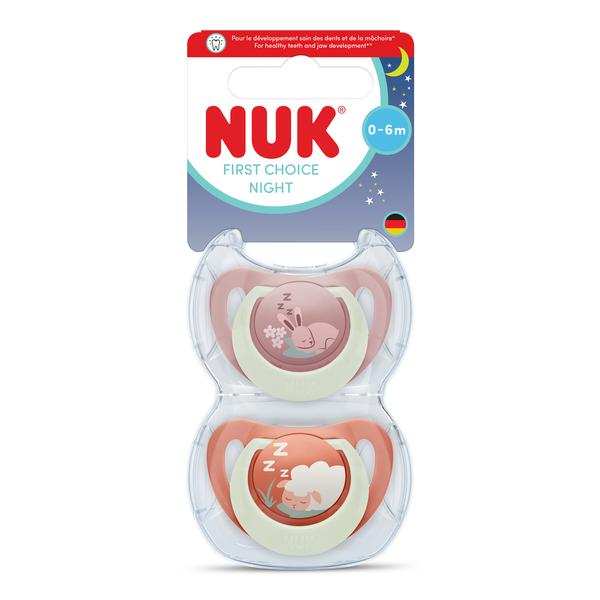 NUK Smoczek uspokajający 2 elementy 0-6m First Choice Królik/Owca op.2 szt. 101753891