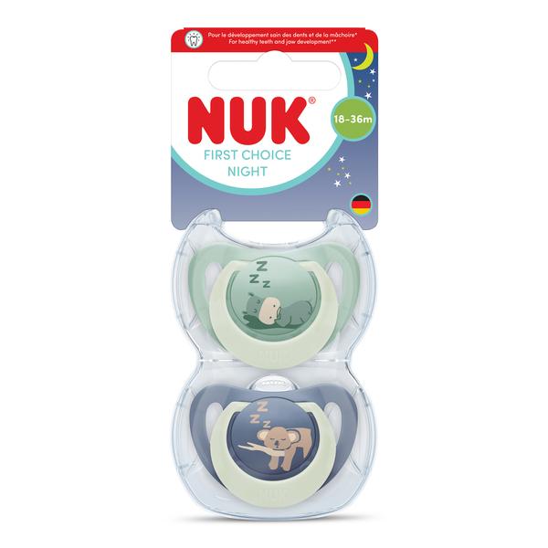 NUK Smoczek uspokajający 2 elementy 18-36m First Choice Hipo/Koala op.2 szt. 10177255