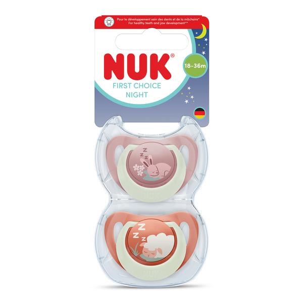 NUK Smoczek uspokajający 2 elementy 18-36m First Choice Królik/Owca op.2 szt. 101772561