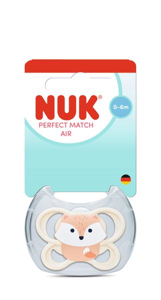 NUK Smoczek uspokajający 0-6m Perfect Match Air Lis 10175347