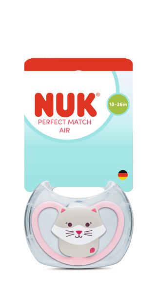 NUK Smoczek uspokajający 18-36m Perfect Match Air Kot 10177226