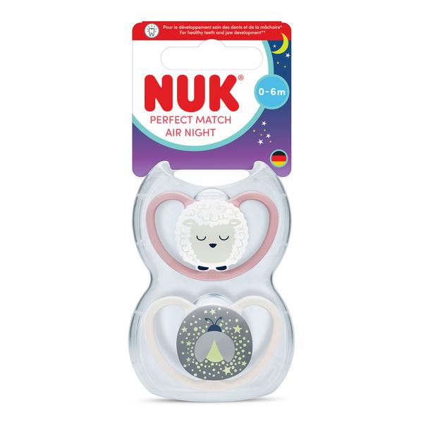 NUK Smoczek uspokajający 2 elementy 0-6m Perfect Match Air Owca op.2 szt. 10175354