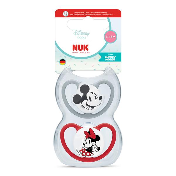 NUK Smoczek uspokajający 2 elementy Perfect Match Air Miki czerwony op.2 szt. 10176359