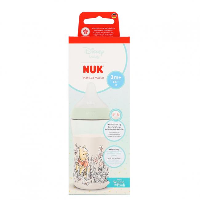 NUK Butelka PP 260ml Perfect Match silikonowy smoczek M Kubuś 10216332 