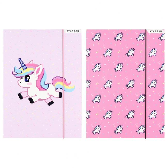 Teczka z gumką A4 Pixel Unicorn mix STARPAK 583299
