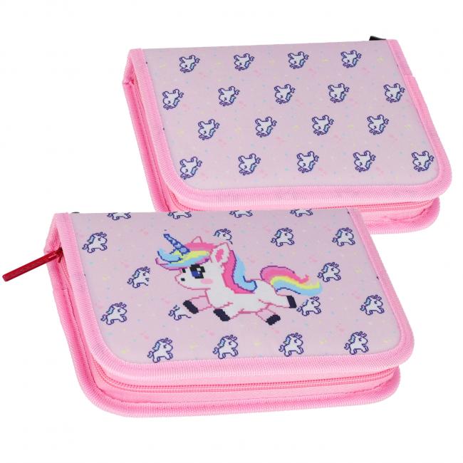 Piórnik 1zamek 2klapki bez wyposażenia Pixel Unicorn STARPAK 576218