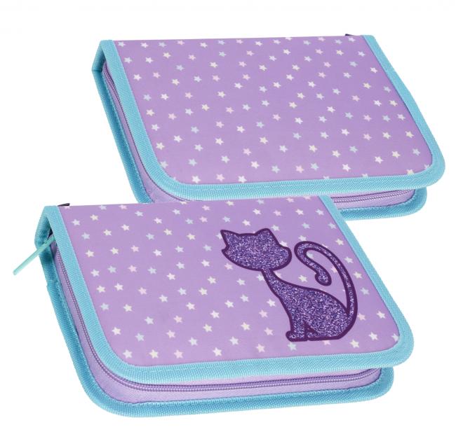 Piórnik 1zamek 2klapki bez wyposażenia Glitter Cat STARPAK 576222