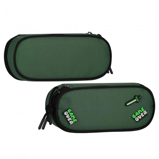 Piórnik saszetka 1zamek Pins ciemny zielony STARPAK 576228