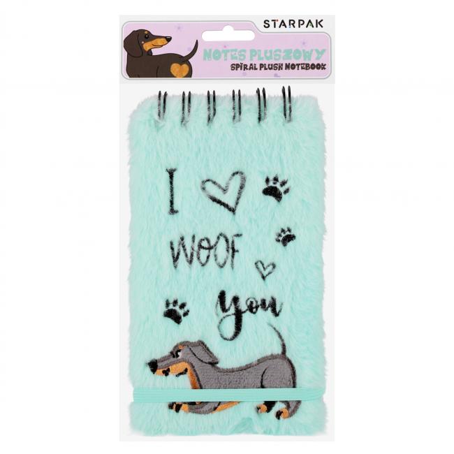 Kołonotes pluszowy 10x17 Dog STARPAK 578972