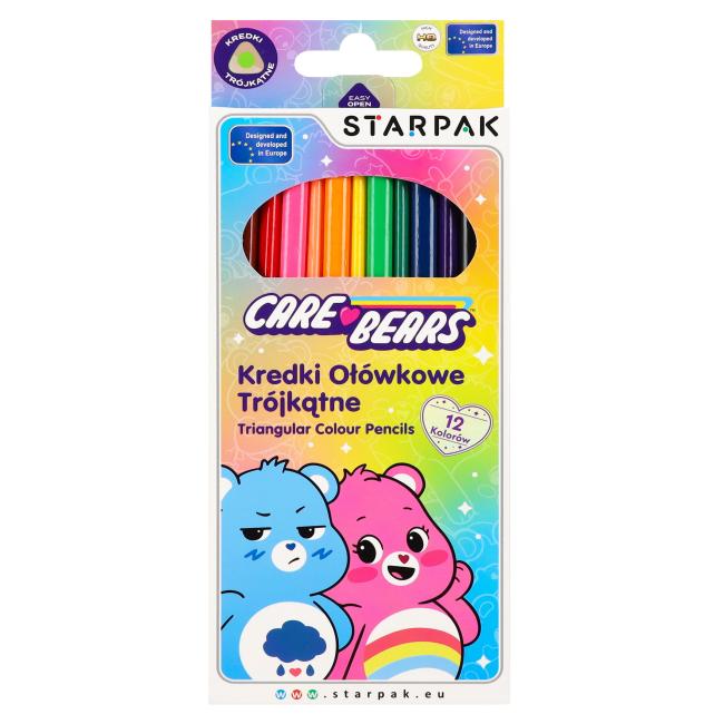 Kredki ołówkowe 12 kolorów trójkątne Care Bears STARPAK 580595
