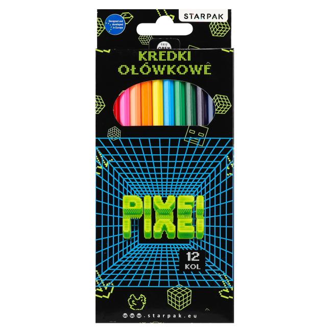Kredki ołówkowe 12 kolorów Pixel STARPAK 580598
