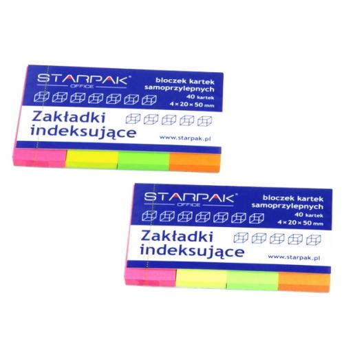 Zakładka indeksująca 20x50/40k 4kol STARPAK 227917