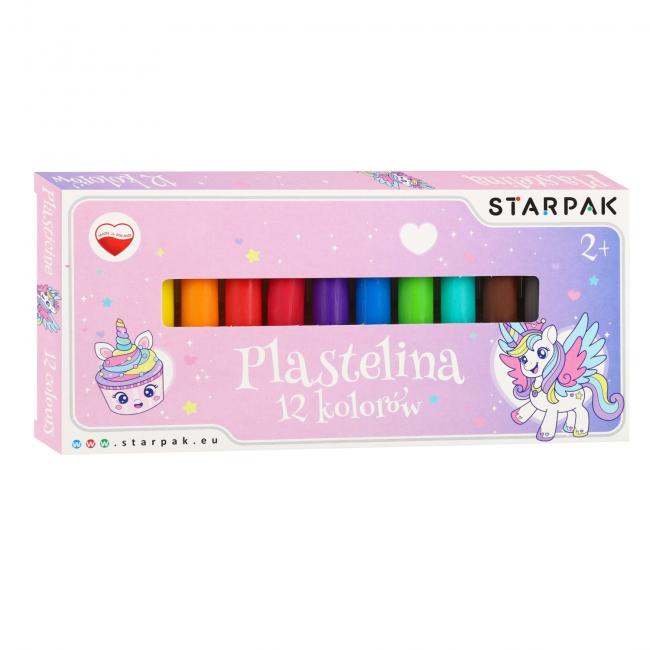 Plastelina 12 kolorów Unicorn STARPAK 584094