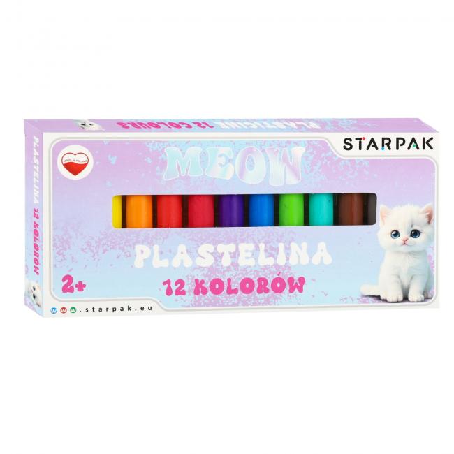 Plastelina 12 kolorów Cute Kitty STARPAK 584206