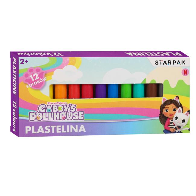 Plastelina 12 kolorów Gabby s Dollhouse STARPAK 583950