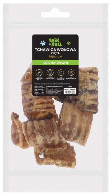 Przysmak dla psa Tchawica wołowa cięta 100 g TRIK&ROLL 596394
