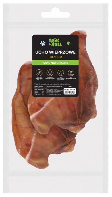 Przysmak dla psa Ucho wieprzowe 2 szt. TRIK&ROLL 596396