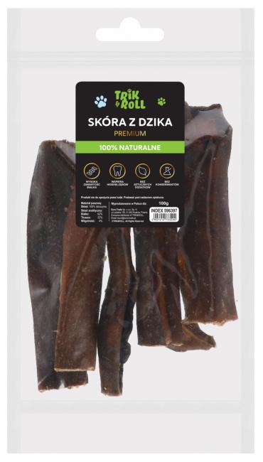 Przysmak dla psa Skóra z dzika 100 g TRIK&ROLL 596397