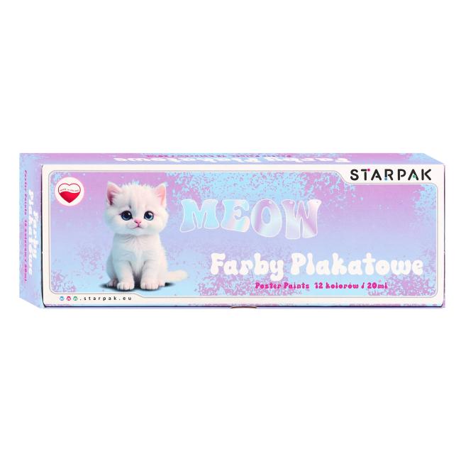Farby plakatowe 12 kolorów 20ml Cute Kitty STARPAK 584204