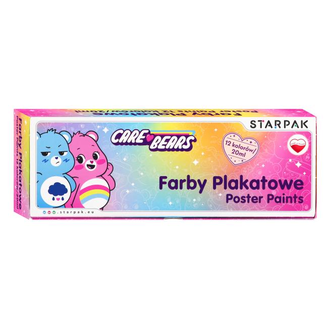 Farby plakatowe 12 kolorów 20ml Care Bears STARPAK 586307