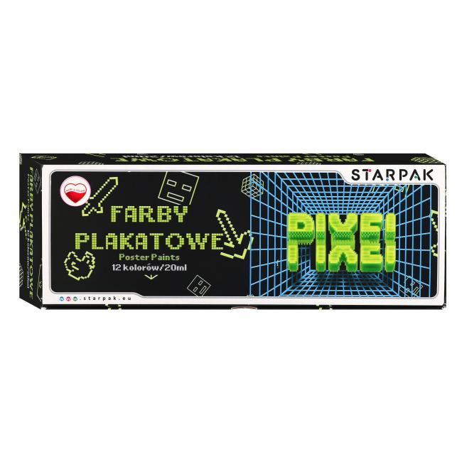 Farby plakatowe 12 kolorów 20ml Pixel Game STARPAK 586308