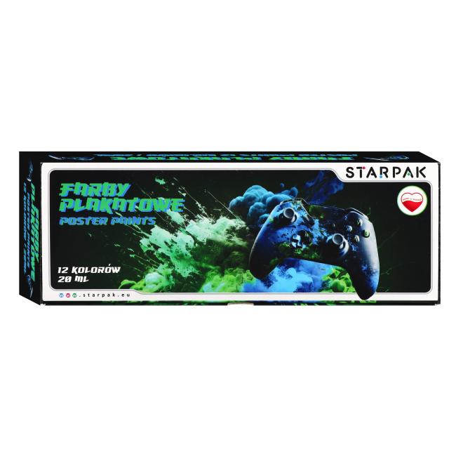 Farby plakatowe 12 kolorów 20ml Pad STARPAK 586309