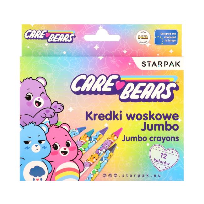 Kredki woskowe Jumbo 12 kolorów Care Bears STARPAK 582123