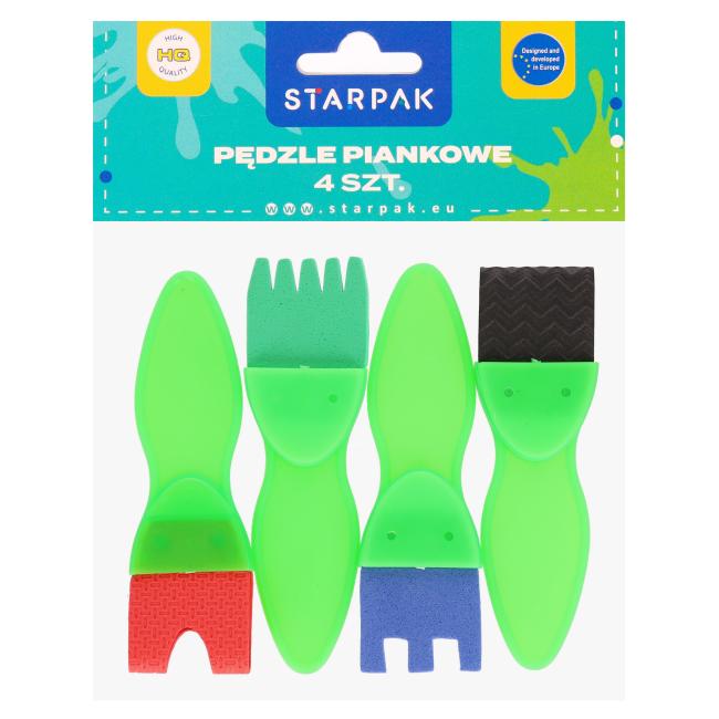 Pędzle piankowe op.4szt STARPAK 582134