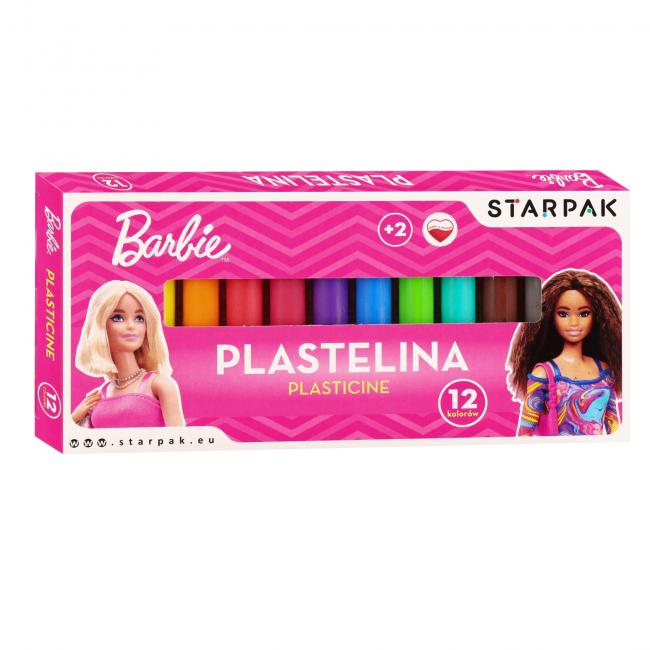 Plastelina 12 kolorów Barbie STARPAK 588676