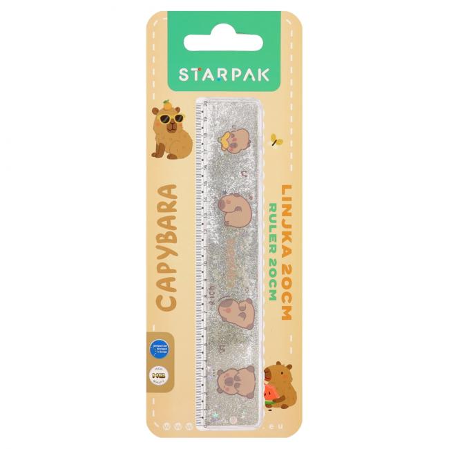 Linijka plastikowa 20 cm Kapibara STARPAK 578286