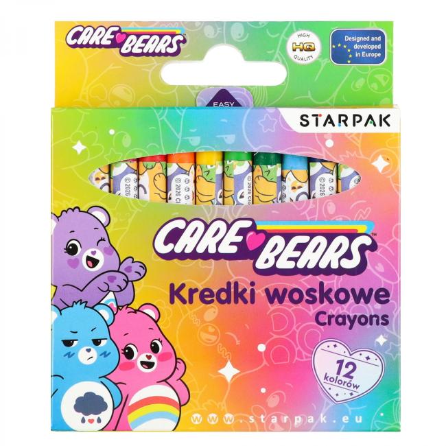 Kredki woskowe 12 kolorów Care Bears STARPAK 580600