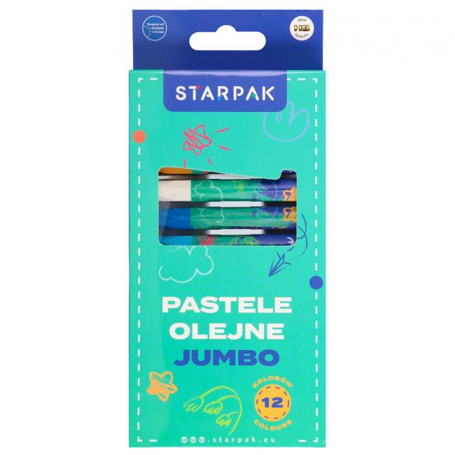 Pastele olejne Jumbo 12 kolorów STARPAK 583608