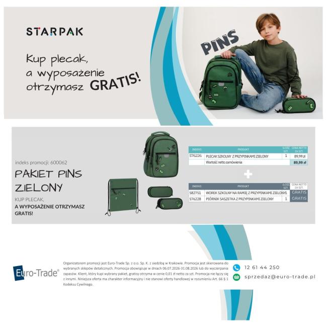 Pakiet Pins Zielony - szczegóły w opisie 
